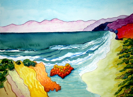 Inlet  at Pescadero State Beach