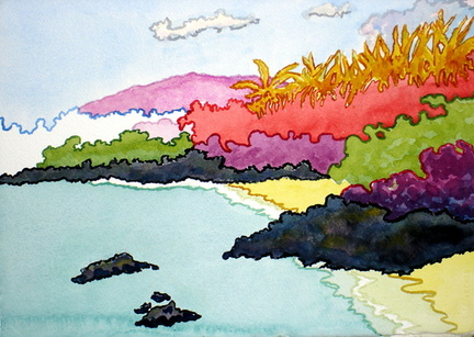 Haleakala From Waialea Beach 001