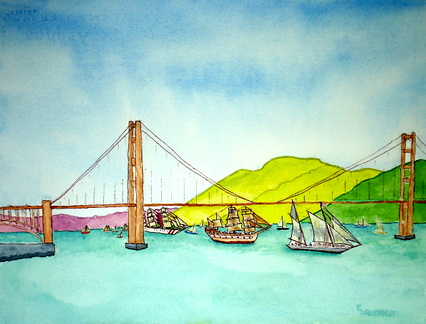 Tall Ships under the Golden Gate