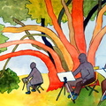 Artists Under Tree