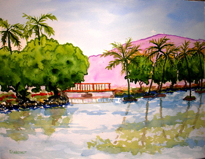 FISH POND AT MAUNA LANI