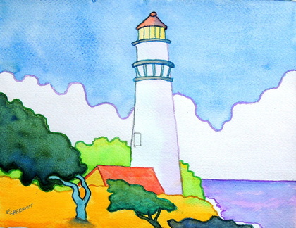 LIGHTHOUSE IN SUMMER
